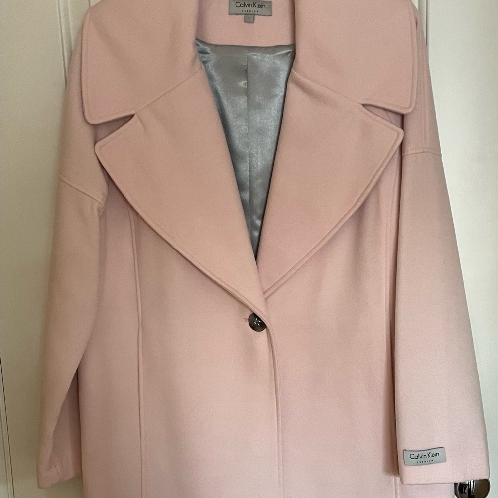 Calvin Klein Women's Light Pink Pea Coat